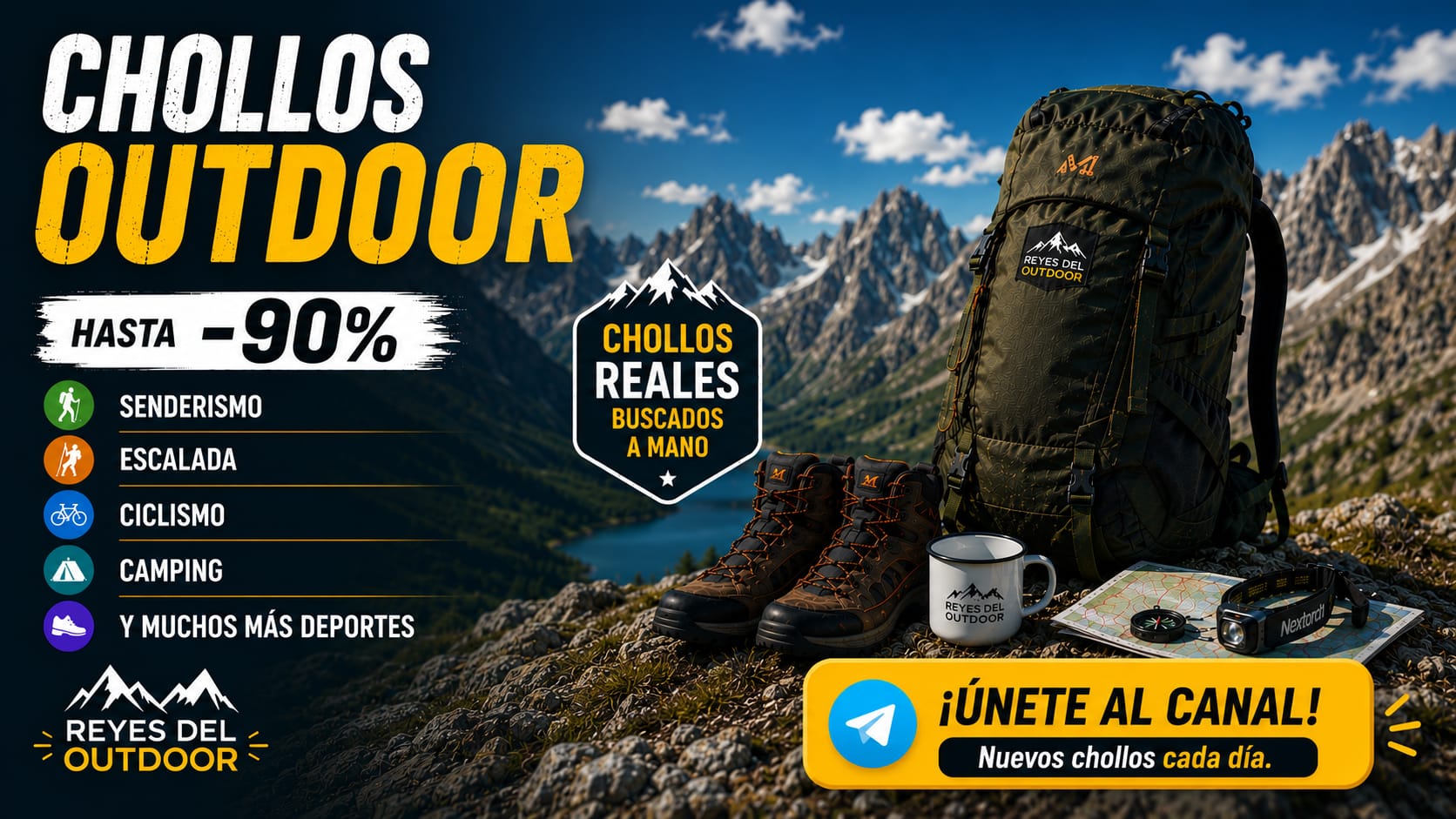 [Chollos] Reyes del Outdoor ⛰️ Senderismo, Escalada, Trail Running, Ciclismo, y más