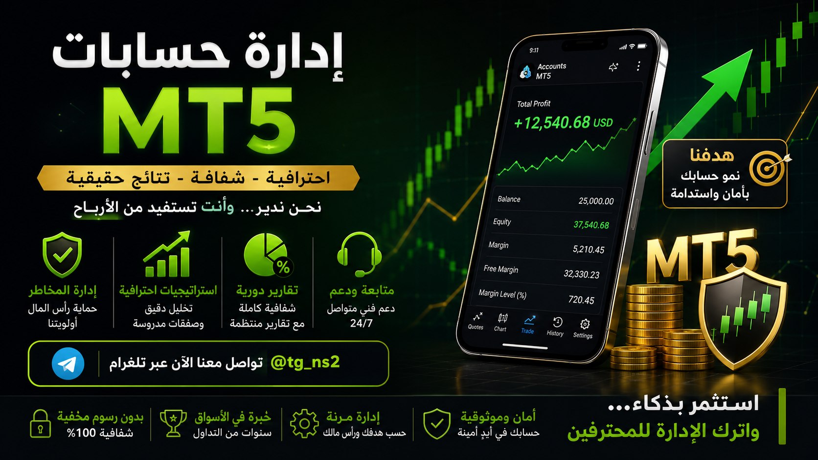 NS TRADING 💰💱 إدارة الحسابات