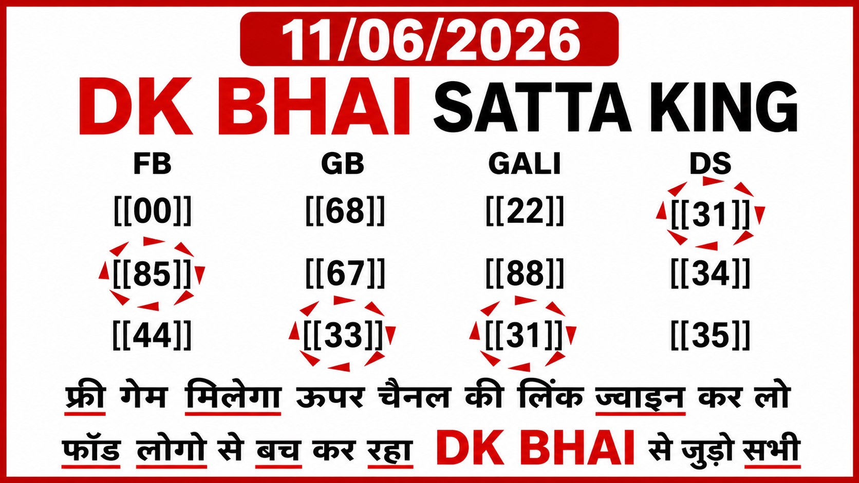 DK BHAI 1❤️ ( SATTA KING ) 👑💖