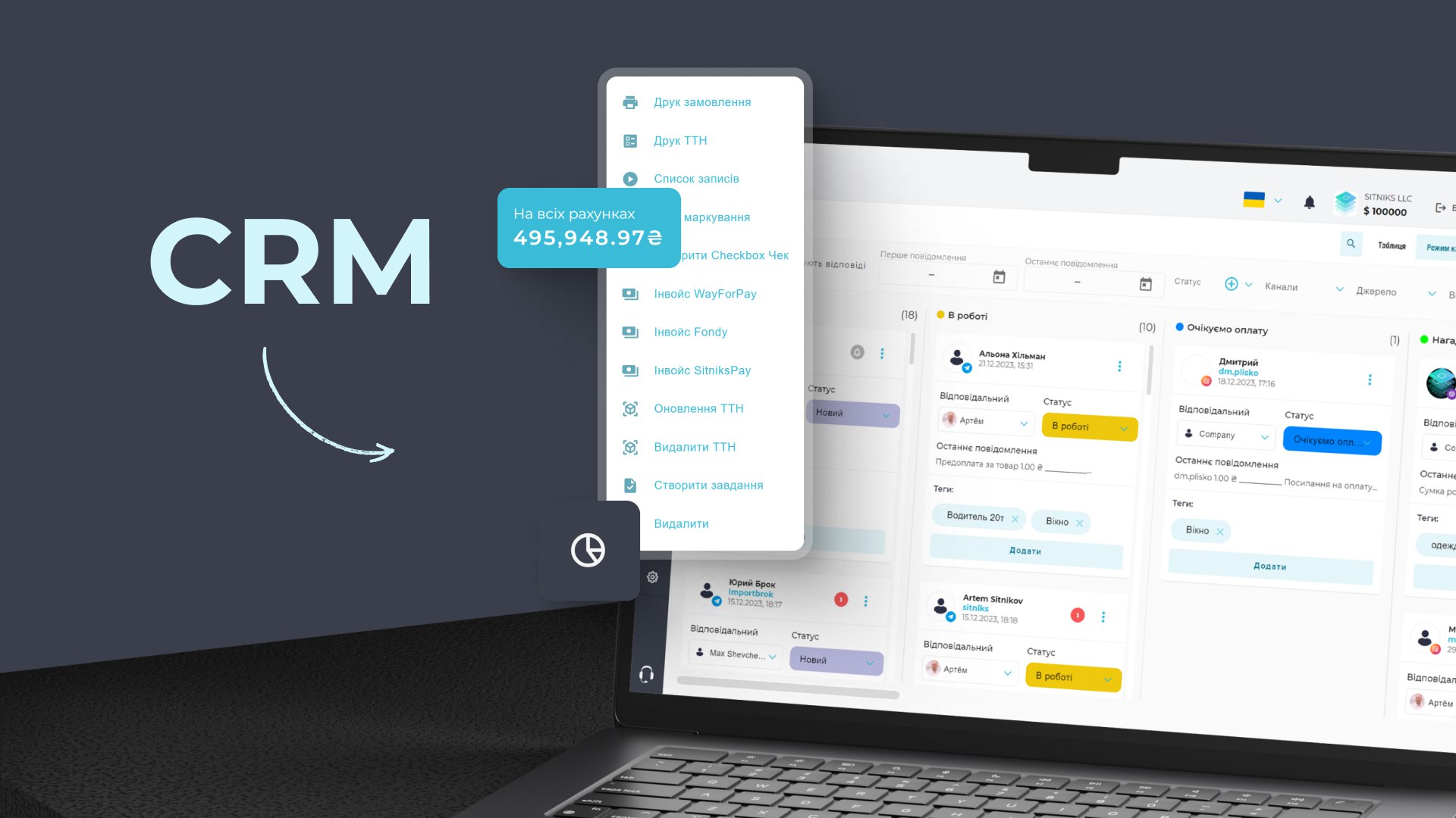 SITNIKS CRM для онлайн-продажів