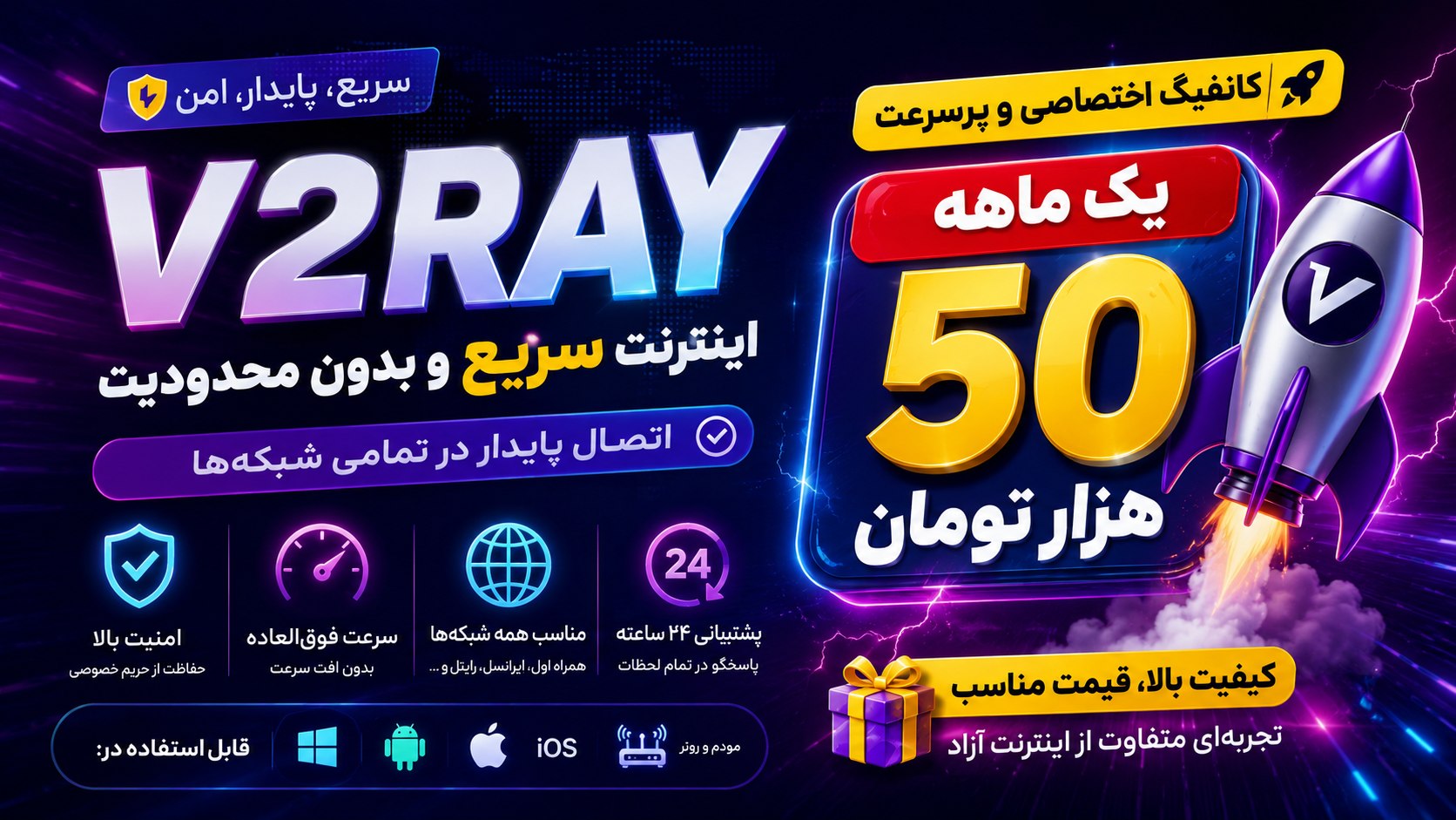 خرید فیلتر شکن | وی پی ان | کانفیگ وی تو ری v2ray