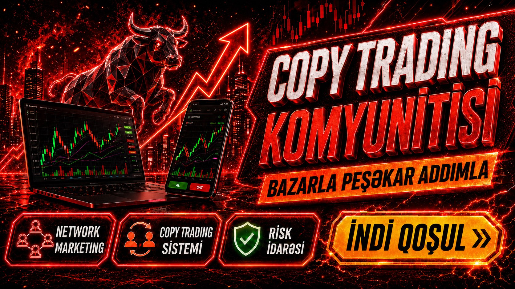 Copy Trading + Finance + Marketing + Education