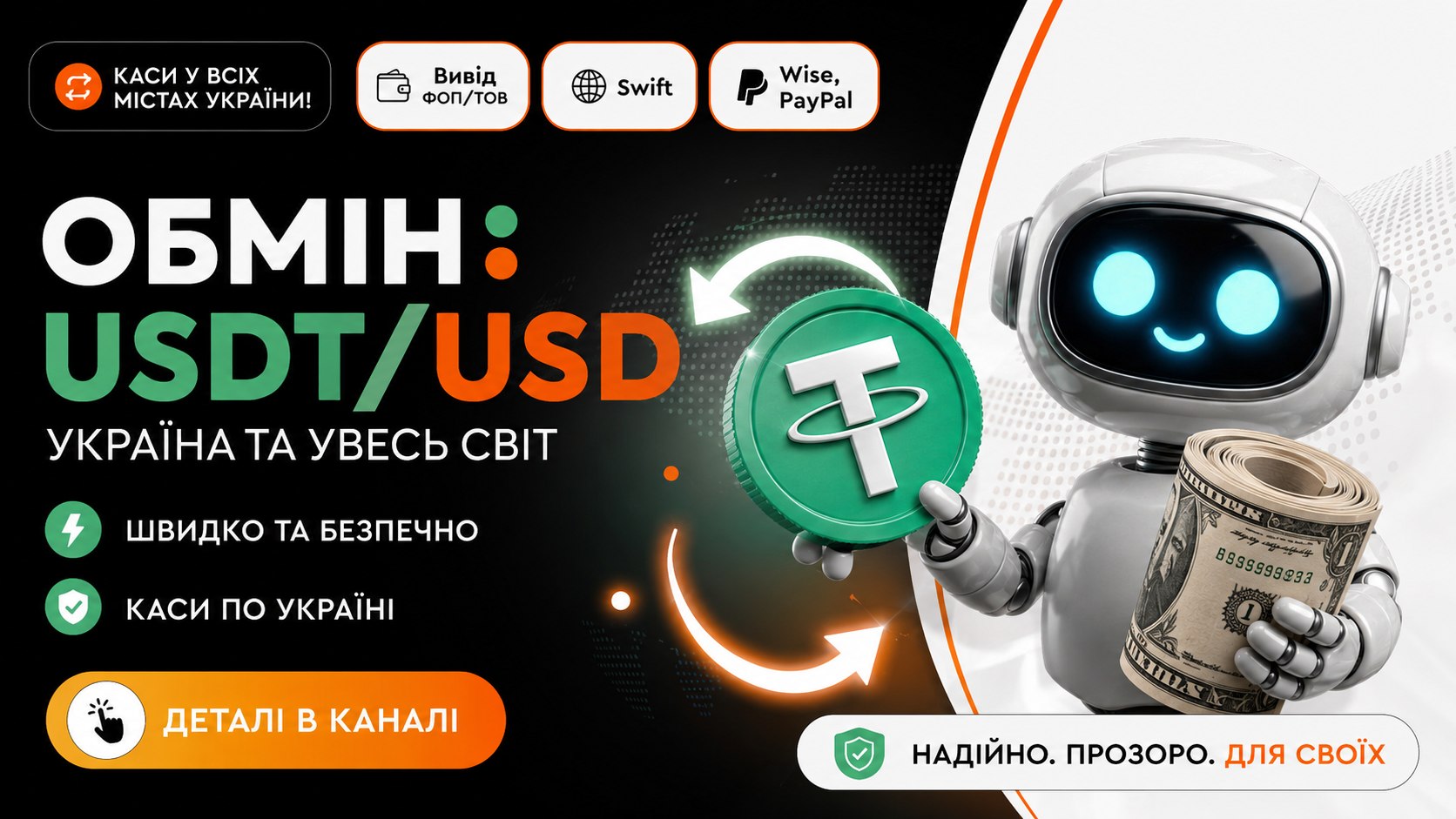 CRYPTO обмін криптовалют • Invoice • ФОП/ТОВ• Фінансові операції