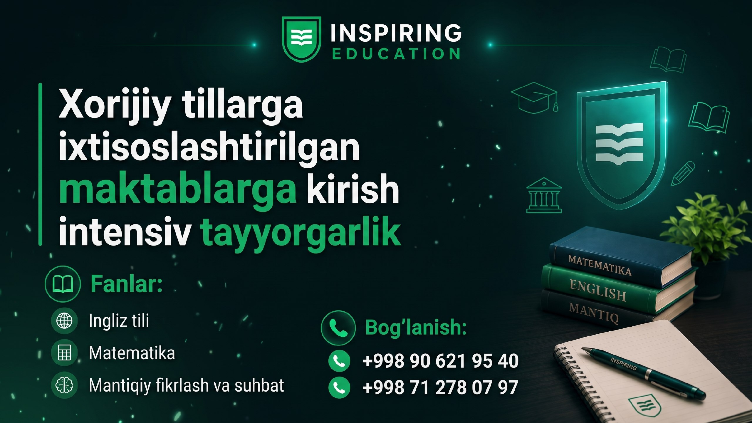 INSPIRING EDUCATION Prezident maktabiga tayyorlov