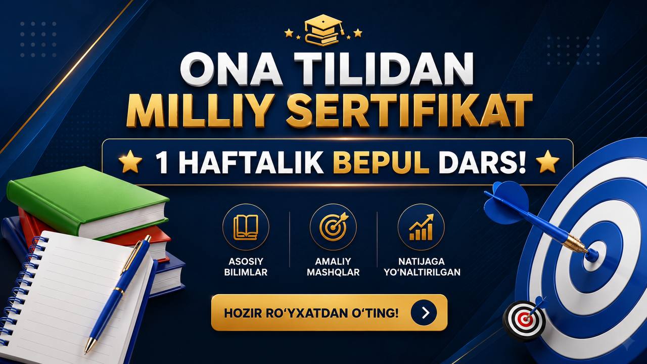 Iskandarova Ona tili Milliy Sertifikat